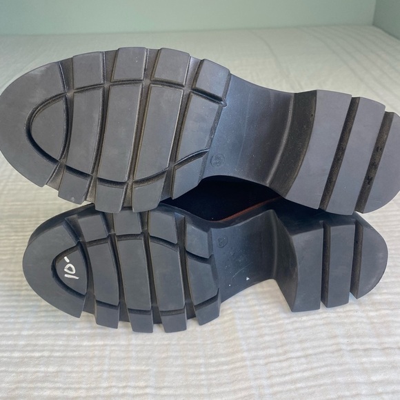 Antonio De Faria Black Suede Leather Chunky Chelsea Pull On Boot Grunge Punk 6.5 - Picture 14 of 16